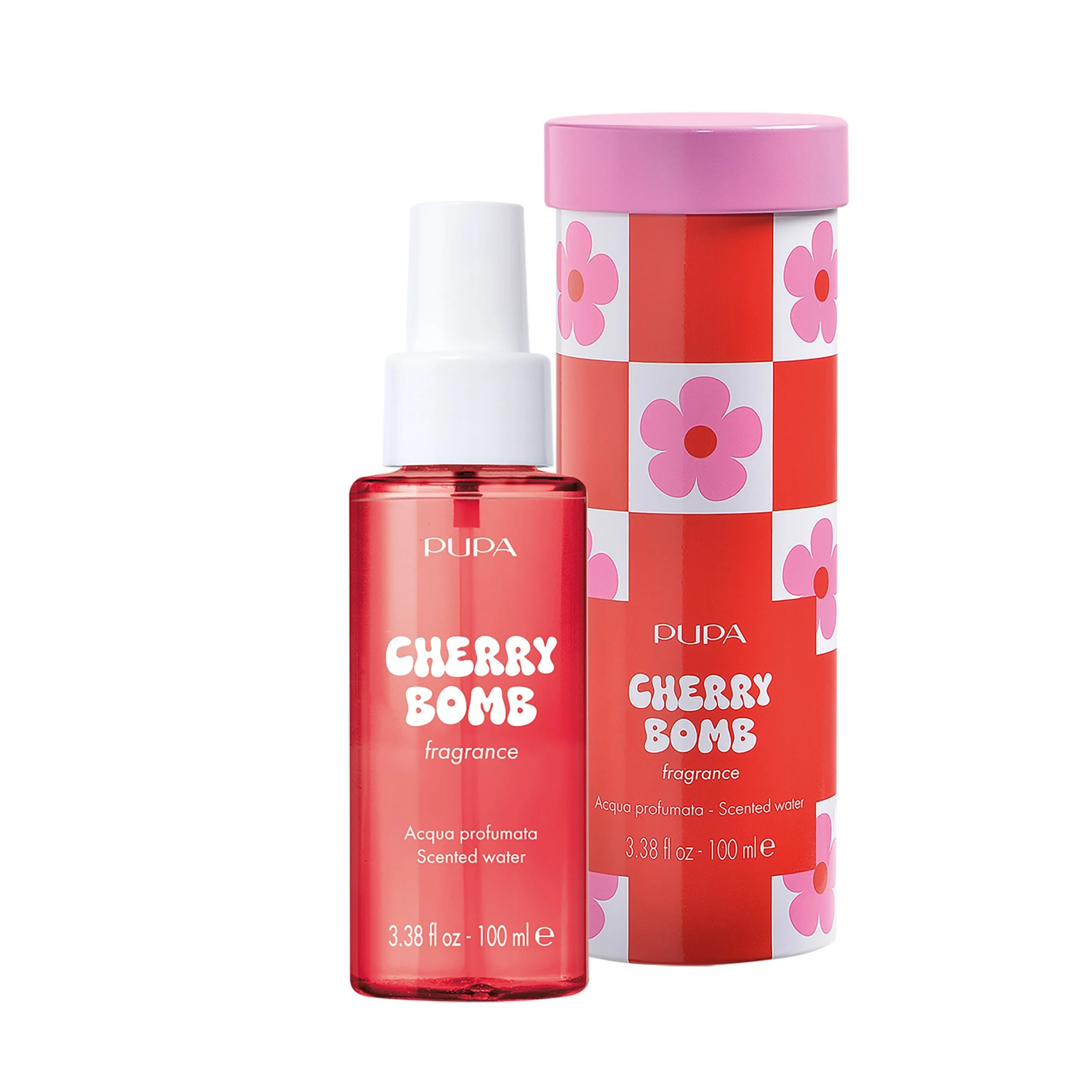 Conjunto de presente Happy Box Cherry Bomb com água perfumada - Conjunto de perfume feminino, água aromática
