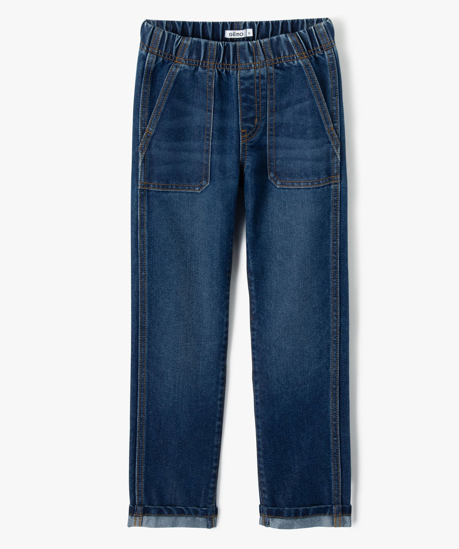 Jean Regular avec ceinture élastique Garçon stone | GEMO