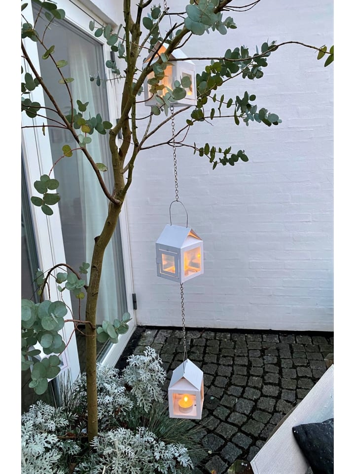 A2Living Hängelaterne Weiß 12 cm, 3er Set mit Kette günstig kaufen onesize