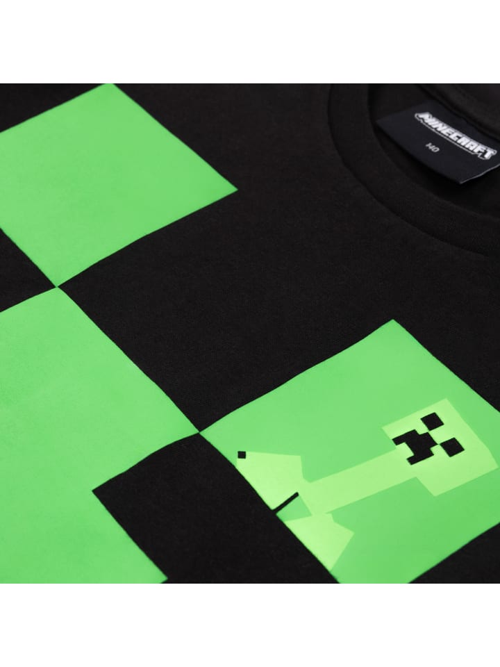 Minecraft Minecraft Creeper Schlafanzug Pyjama Langarm in schwarz günstig kaufen