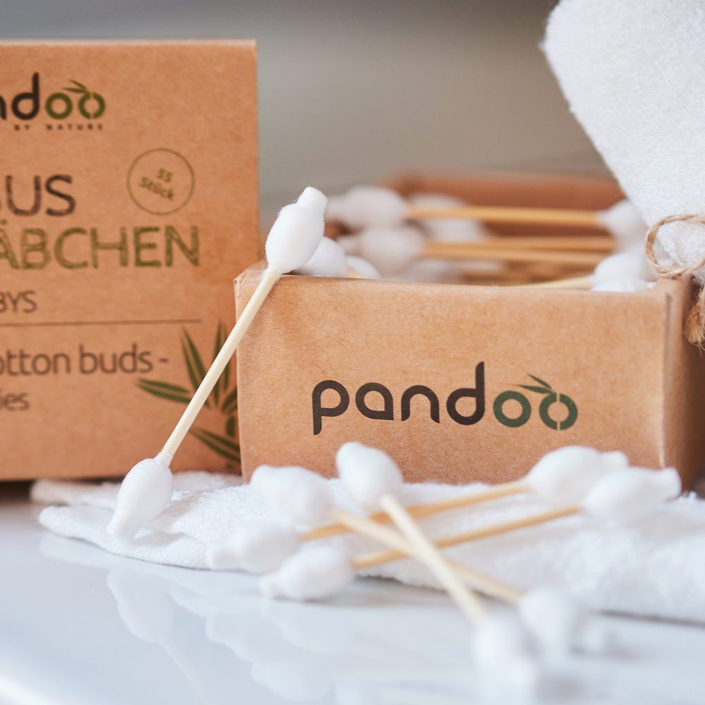 pandoo Ohrenreiniger Wattestäbchen für Kinder und Babys mit Sicherheitskopf, 200-tlg.