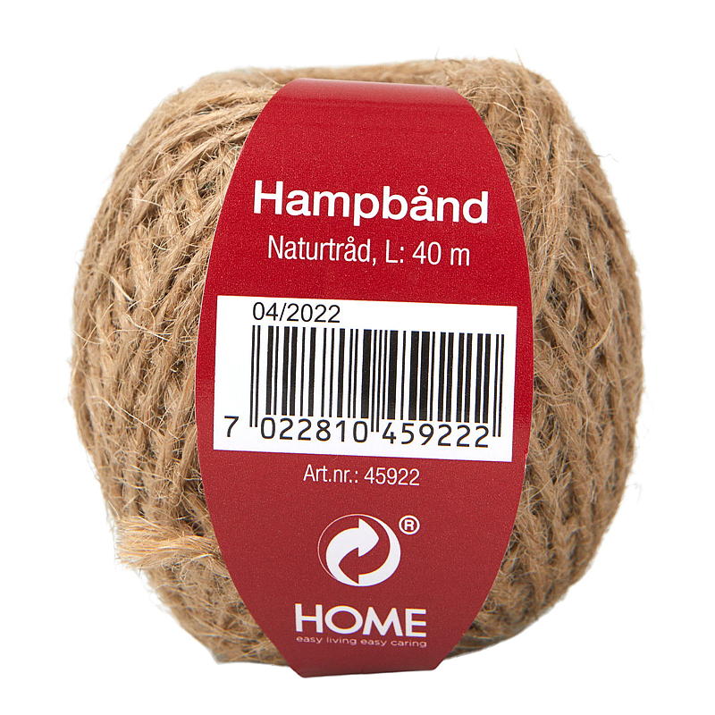 Home Bånd hamp 40 m natur
