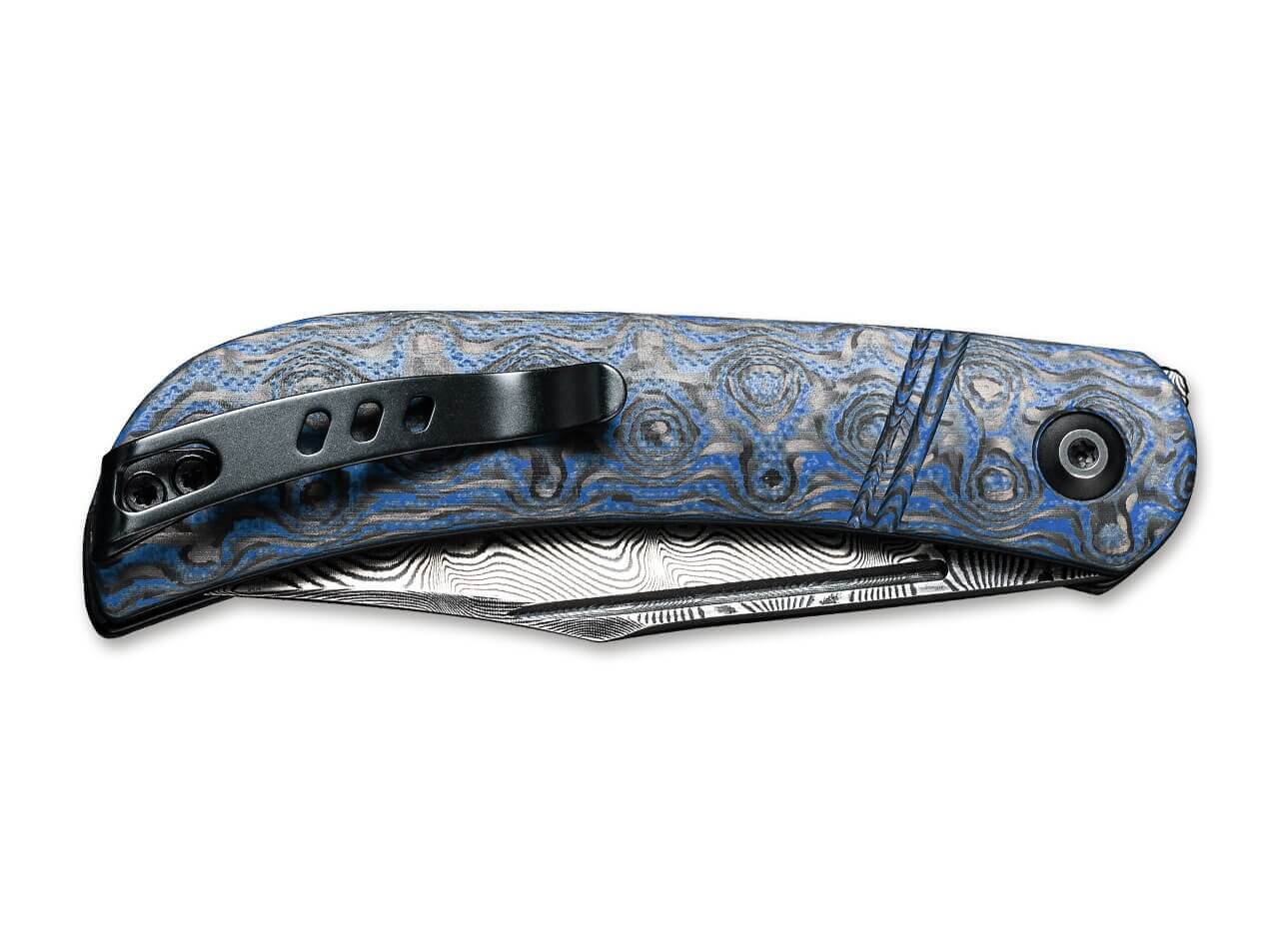 Appalachian Drifter Damascus G10 CF Blue