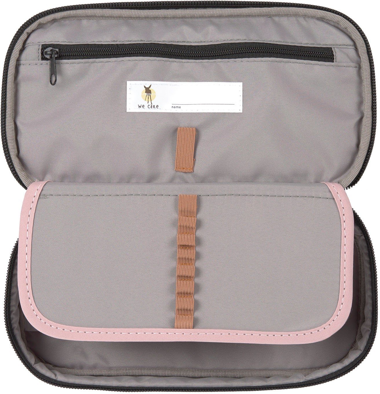 LÄSSIG Schreibgeräteetui Unique, Spacy, Rose Blue Black, PETA-approved vegan; aus recyceltem Material