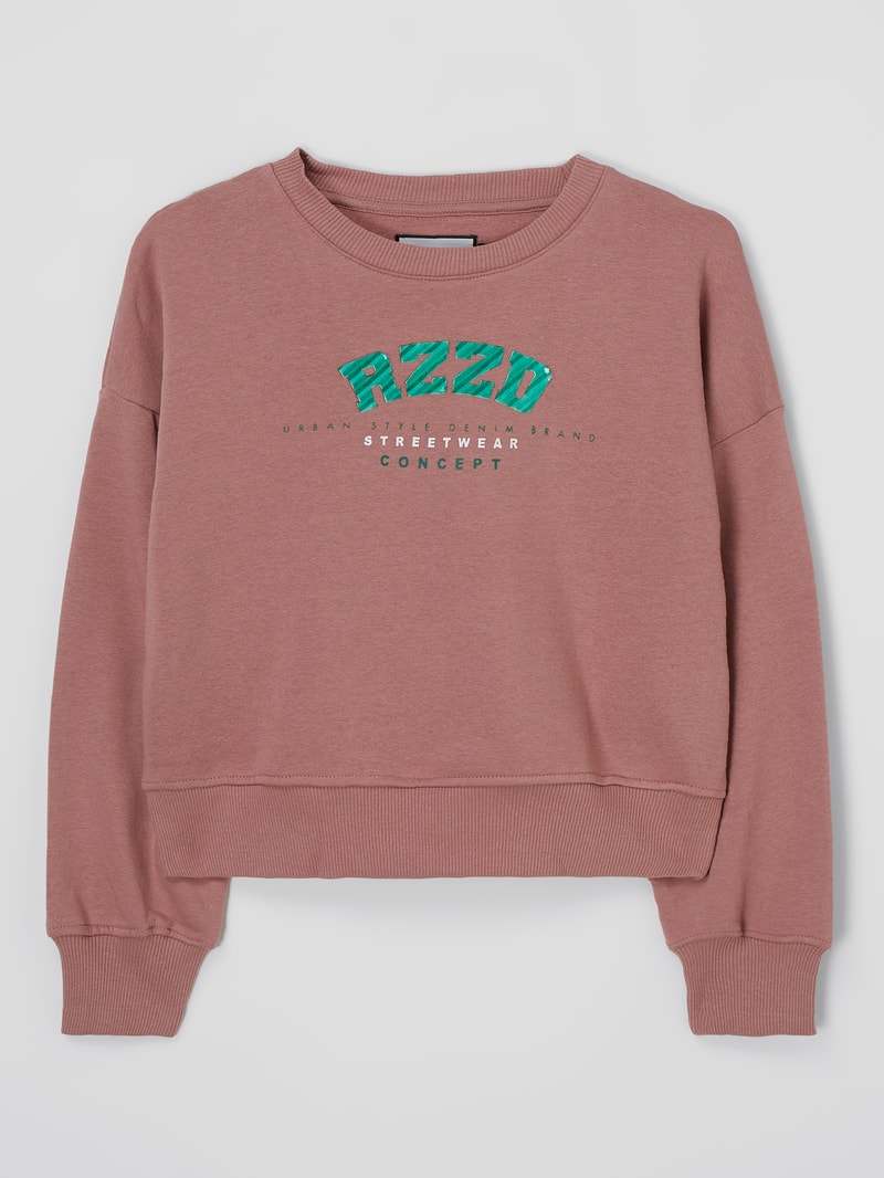 Sweatshirt mit Logo-Print Modell 'Lincoln' in altrosa