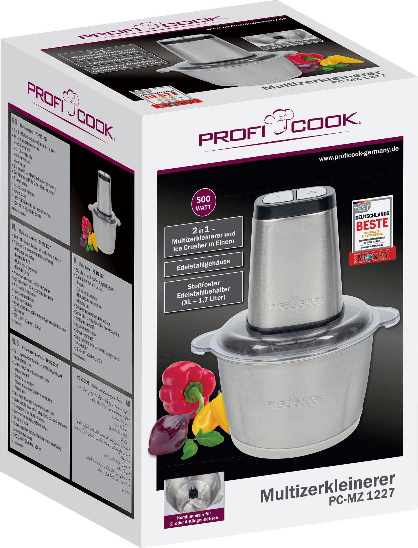 ProfiCook Zerkleinerer PC-MZ 1227 inox, 500 W