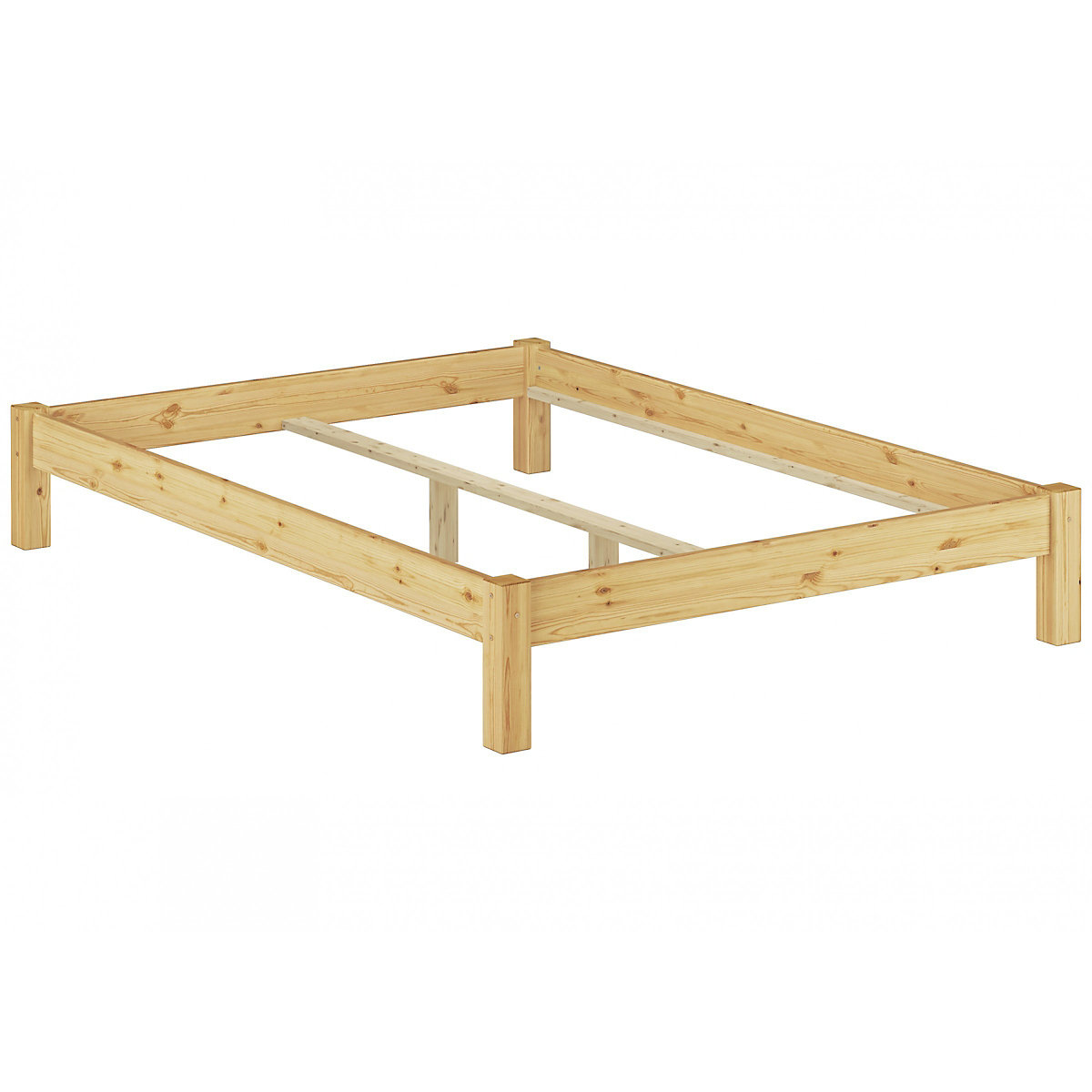 Jugendbett massiv breit 120x200 mit Rost und Matratze