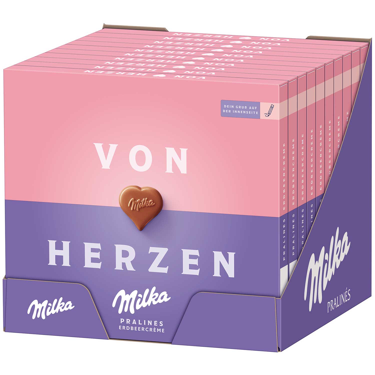 Milka 'Von Herzen' Pralinés Erdbeercrème 110g