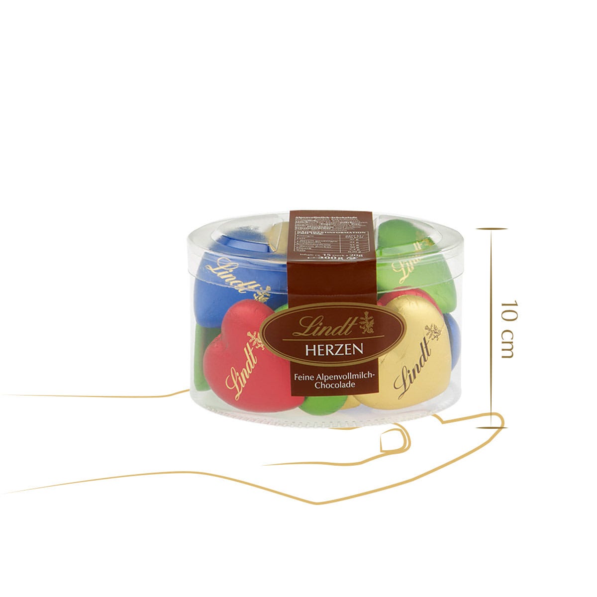 Schokoladenherzen Mischung Köcher, 300g