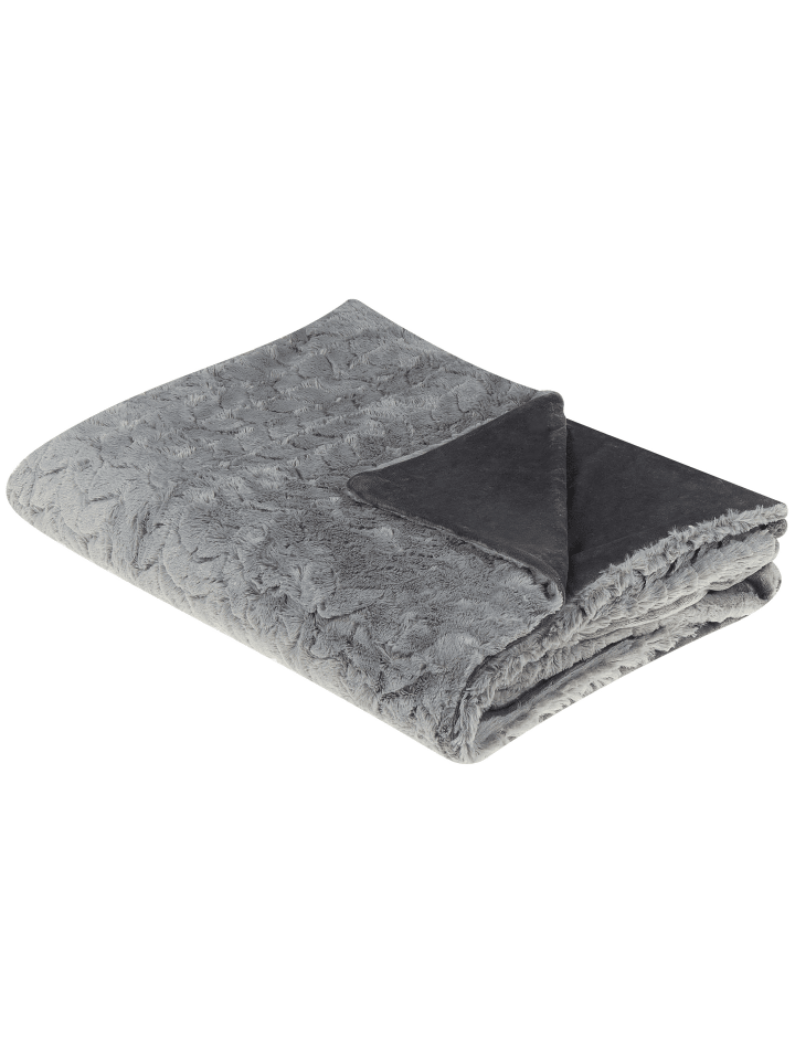 Beliani Kuscheldecke SARASWATI in Grau - (W) 150 x (H) 1 x (L) 200 cm günstig kaufen onesize