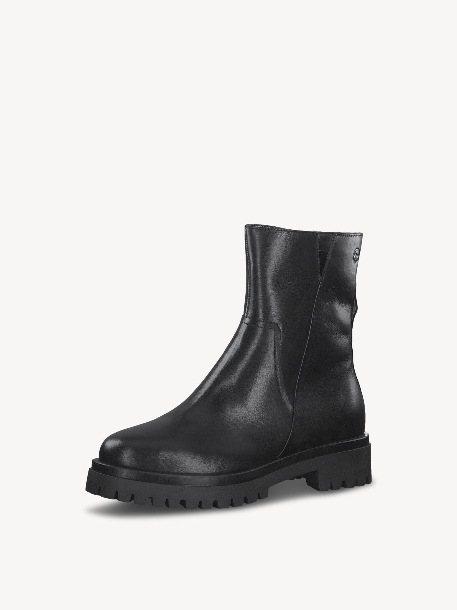 Bottine en cuir - noir