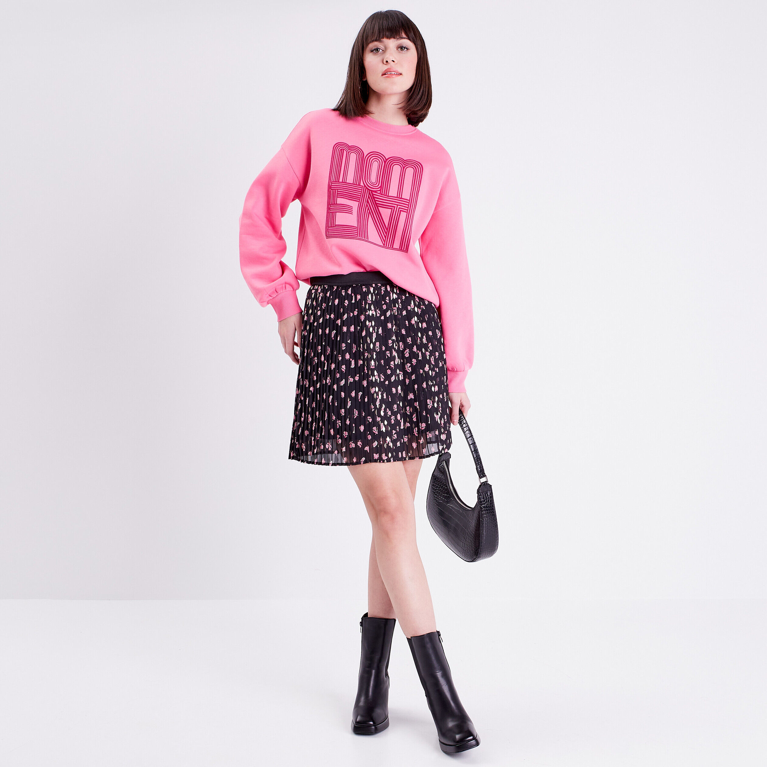 Sweat manches longues rose femme | Cache Cache