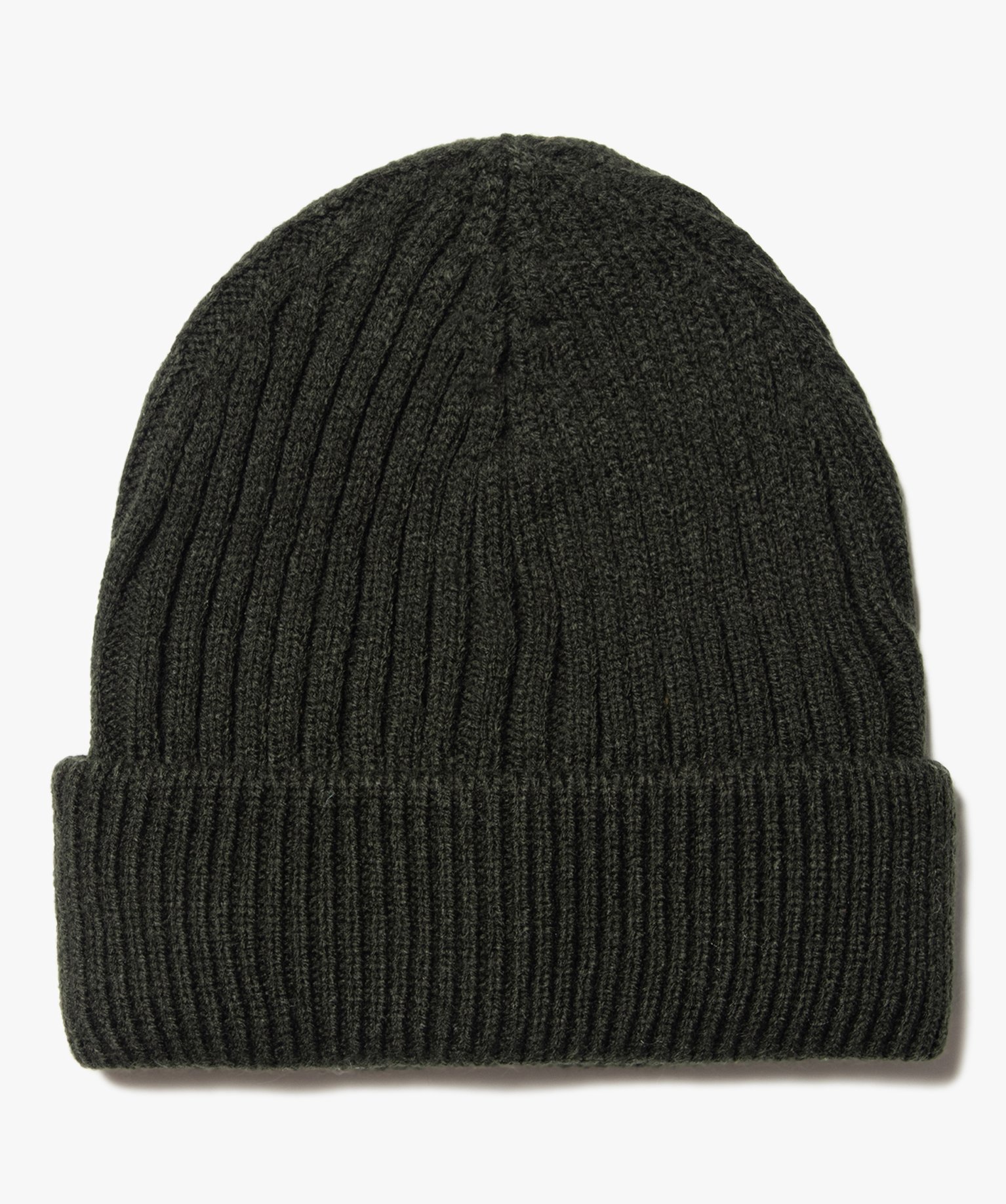 Bonnet homme uni en maille ctelée kaki | GEMO