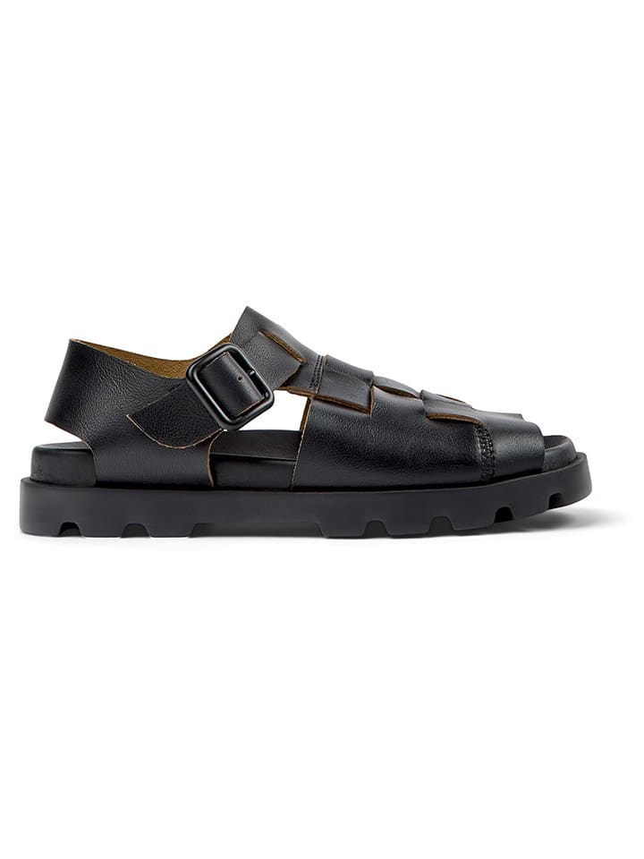 Camper Leder-Sandalen in Schwarz günstig kaufen
