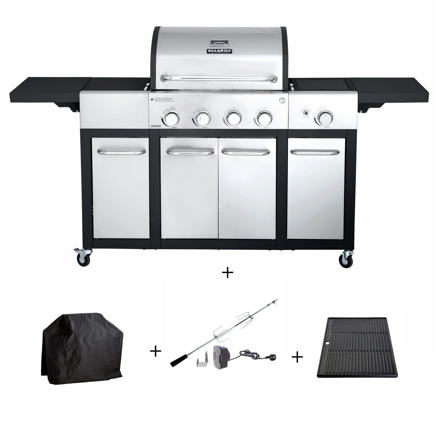 Freiluftküche Gasgrill Grillküche Rhön SET mit Zubehör