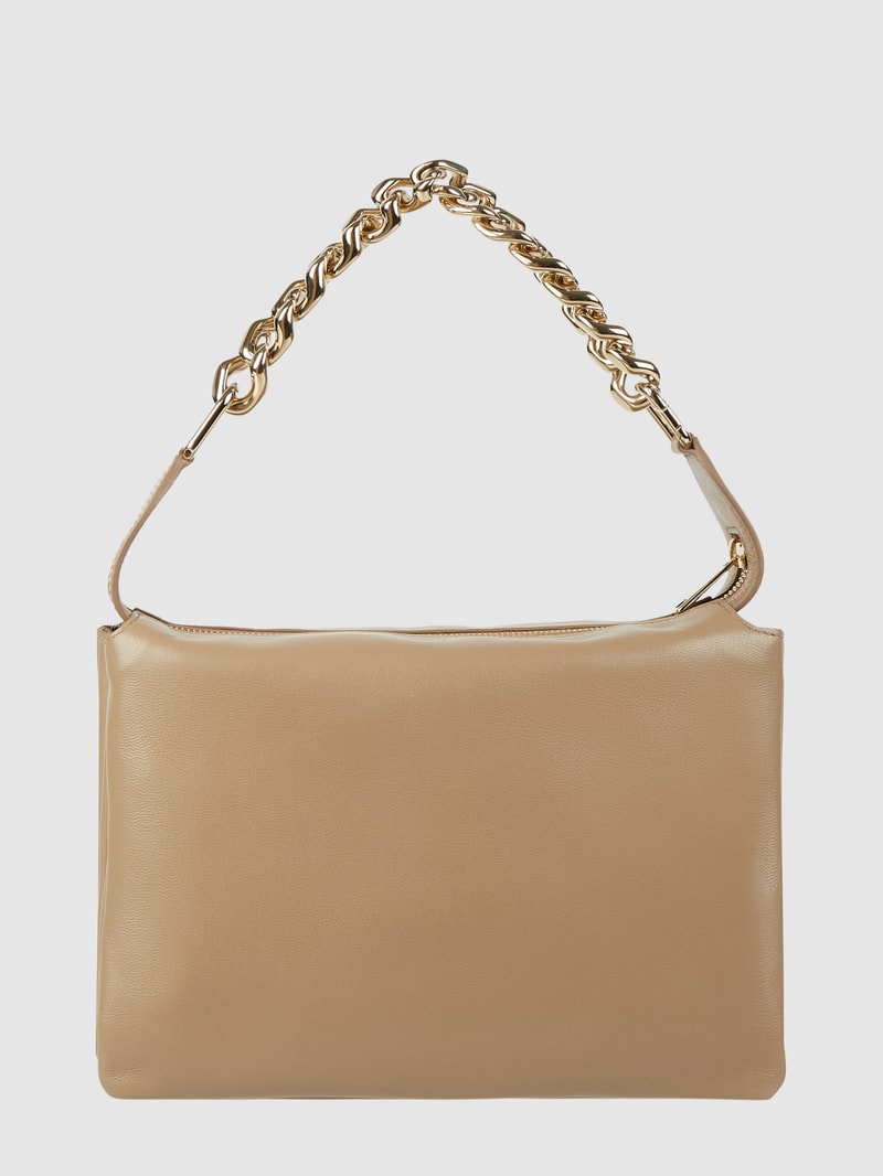 Handtasche aus Leder Modell 'Piuma' in taupe
