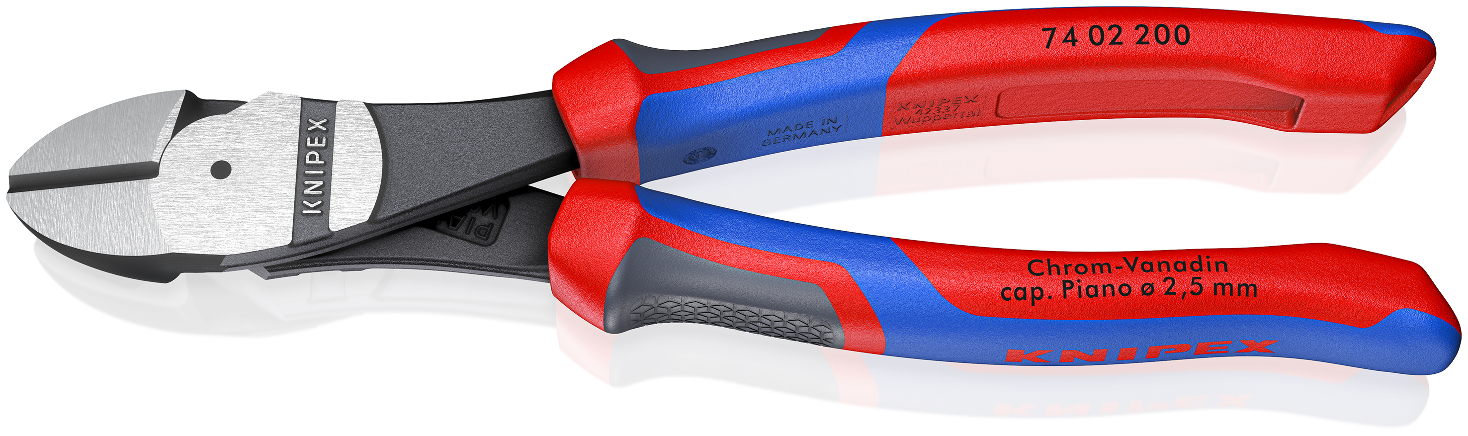 Knipex 74 02 200 Power sidebidetang tryk/komfort 200 mm