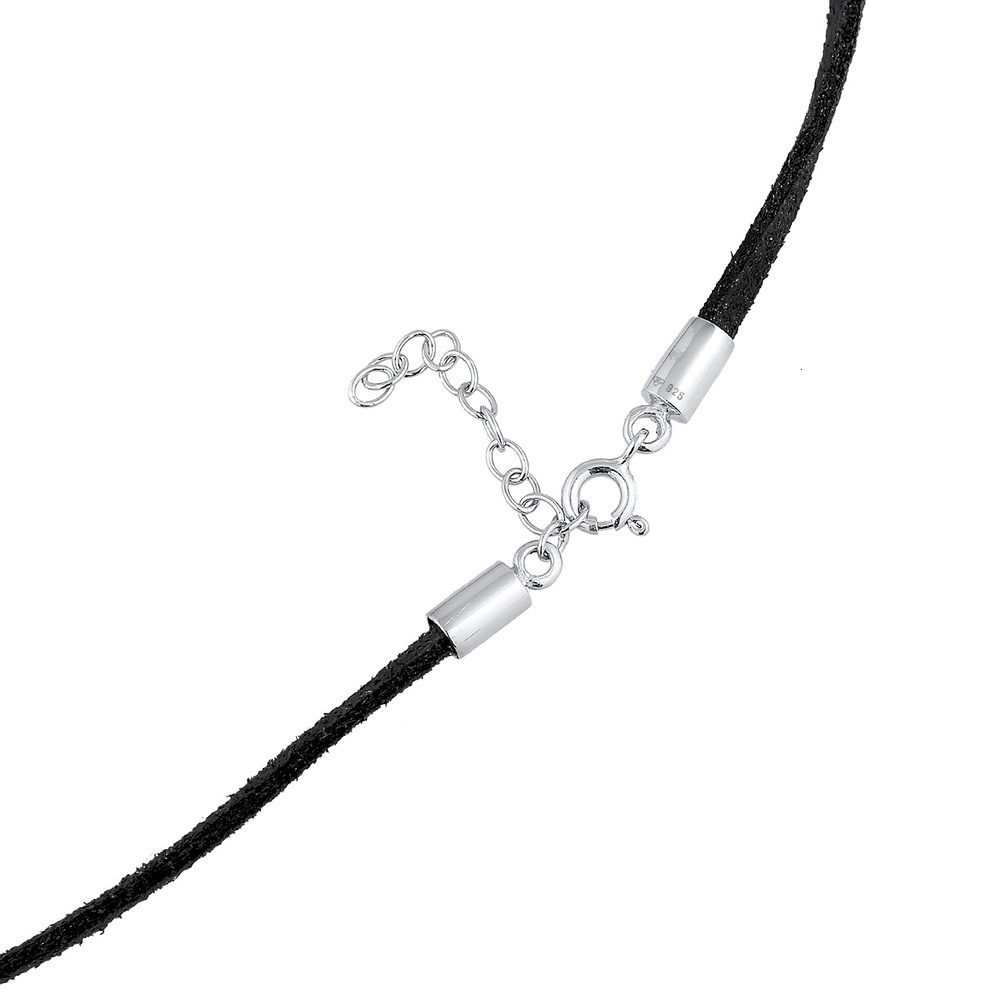 Elli Elli Collier Femmes Choker perle tendance avec cuir synthétique en argent sterlin collier