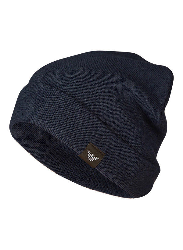 EMPORIO ARMANI, Mütze, Wolle-Kaschmir, marine