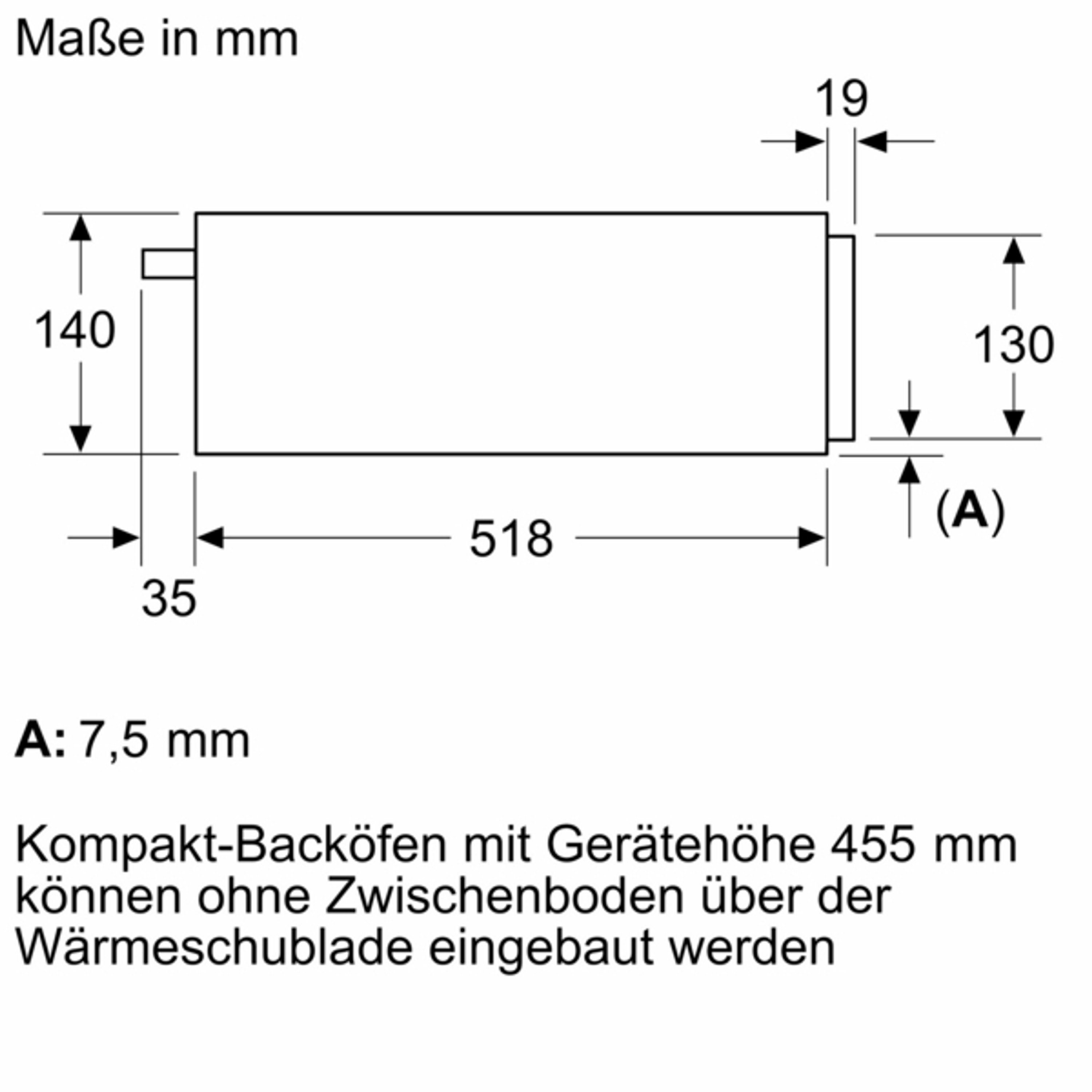BOSCH Tellerwärmer BIC7101B1, Reinigungskomfort, Push-Pull-Mechanismus, Preheat cups