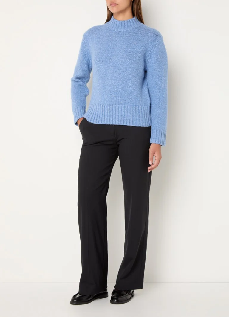 Pantaloni a vita alta e gamba dritta in misto lana di Claudie Pierlot.