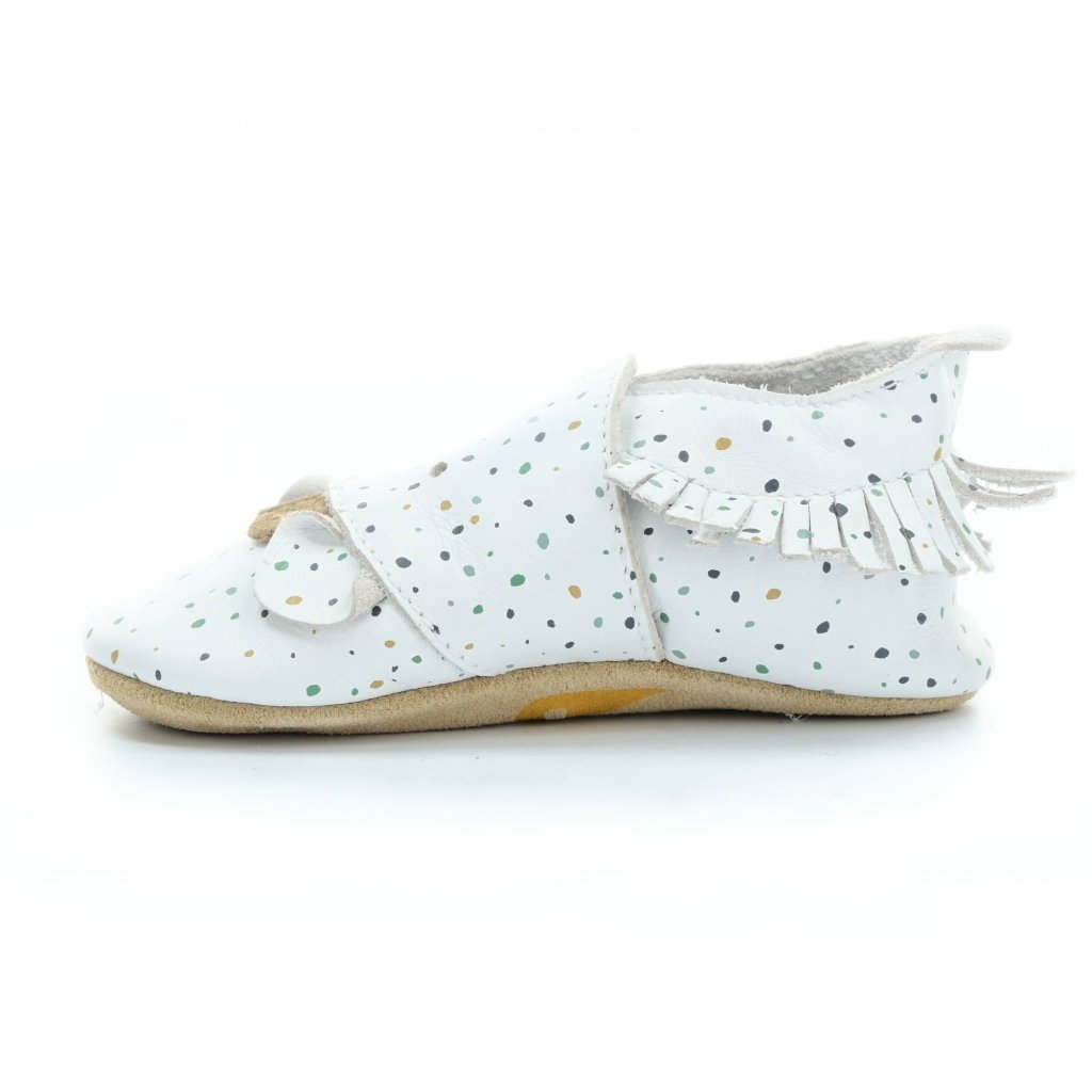Bobux Freckles White (Soft Sole) Krabbelschuhe