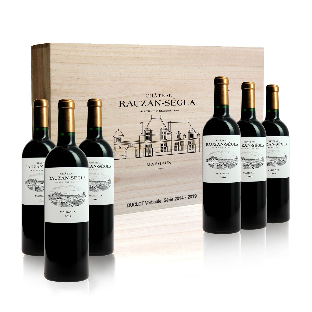 Bordeaux Caisse Duclot Verticale série 2014-2019 Château Rauzan-Ségla   2019