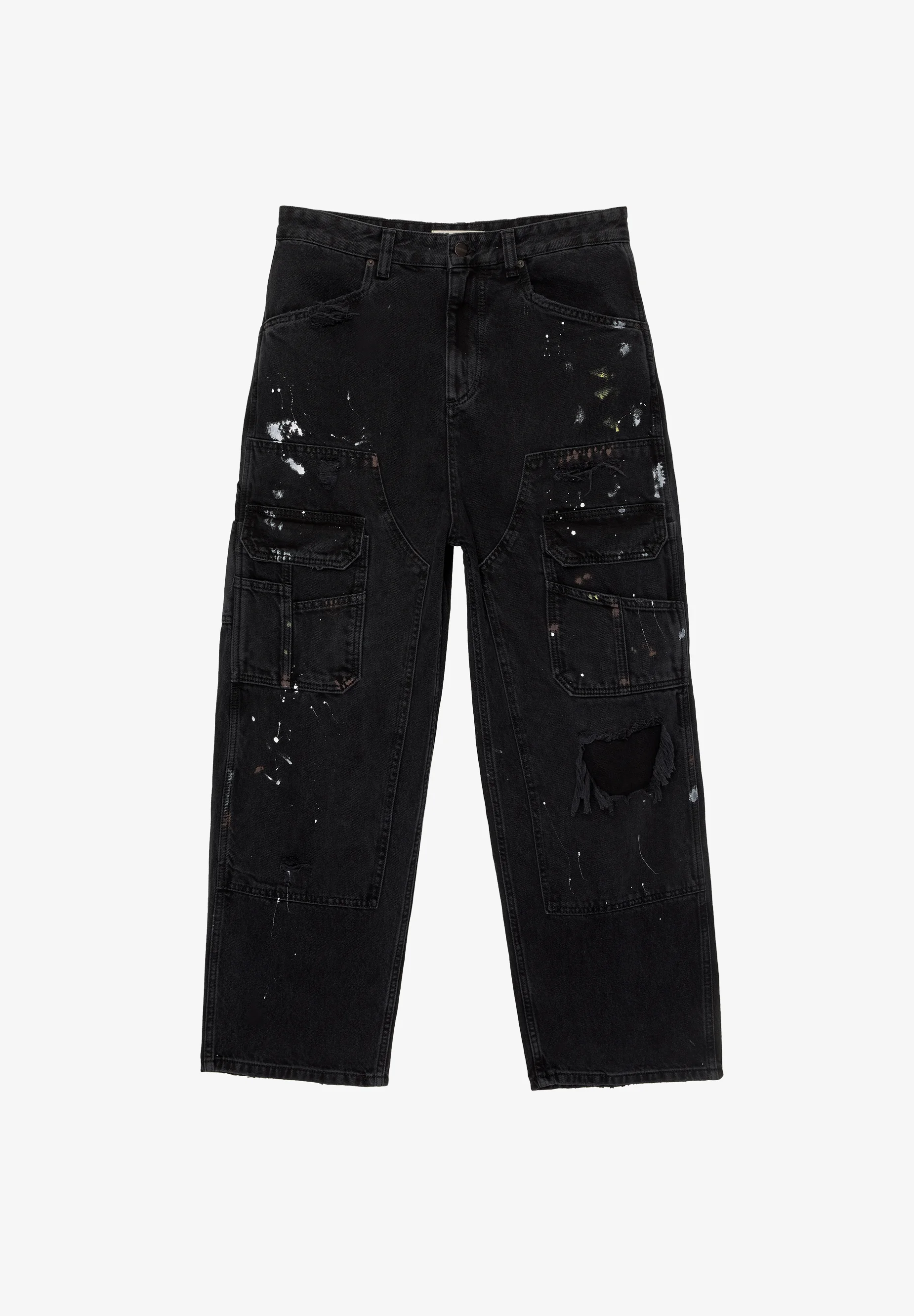 PULL&BEAR MULTIBOLSILLO - Vaqueros pitillo