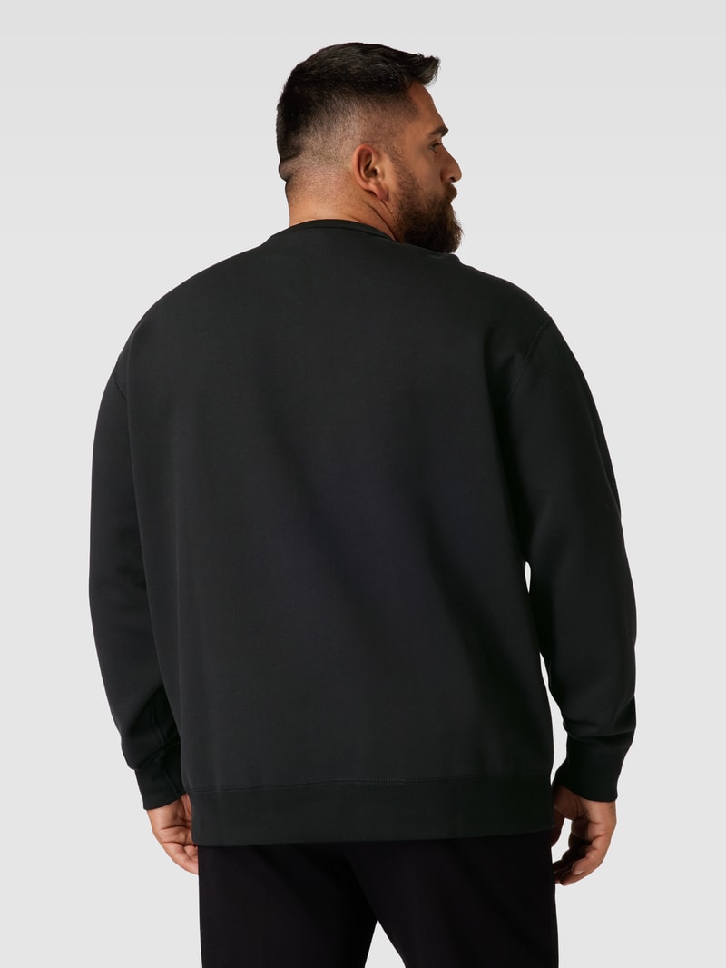 PLUS SIZE Sweatshirt mit Logo-Stitching in schwarz