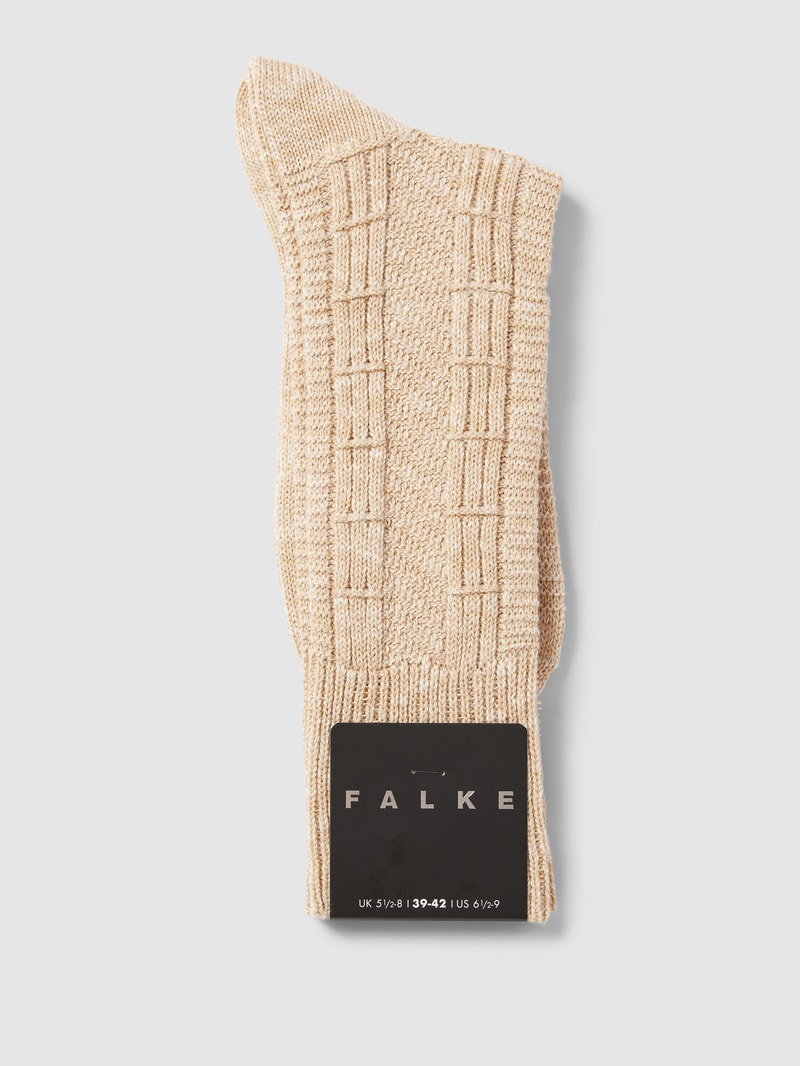 Socken in melierter Optik Modell 'Pile' in beige meliert