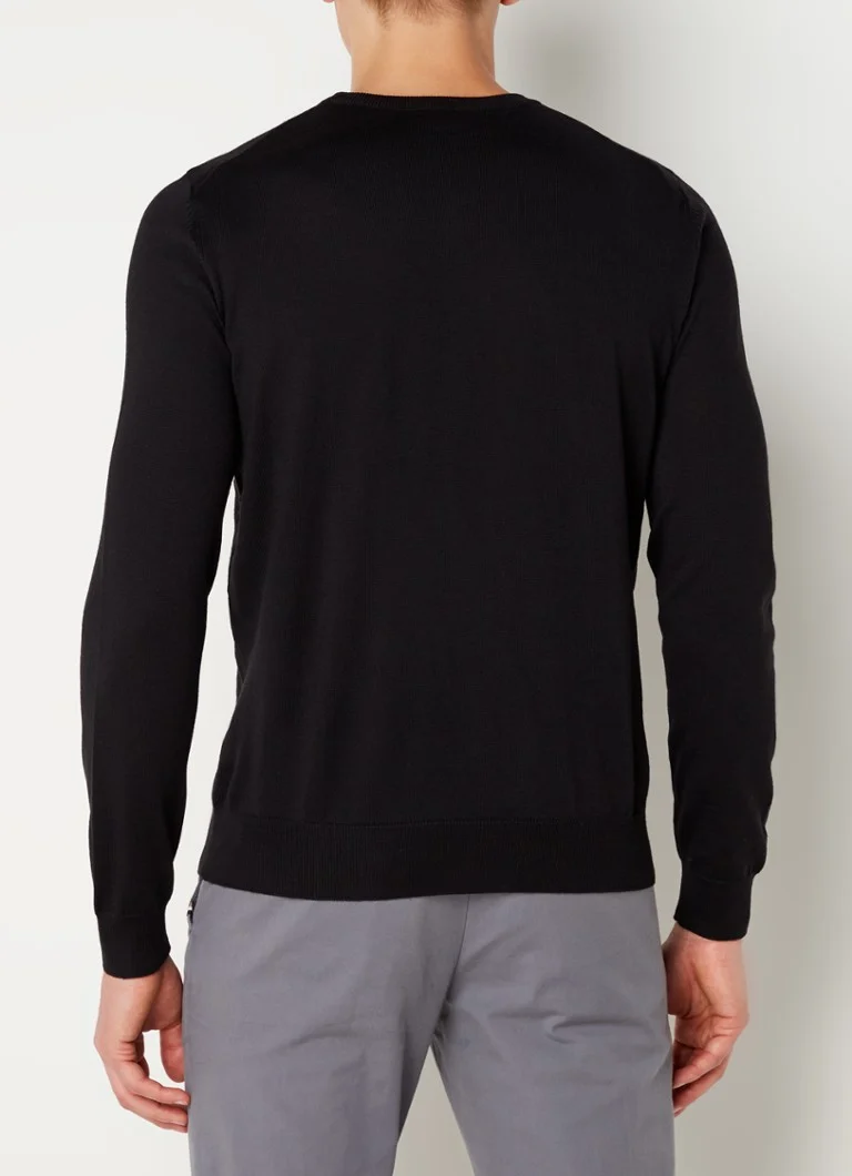 HUGO BOSS Botto fine-knit pullover made of virgin wool