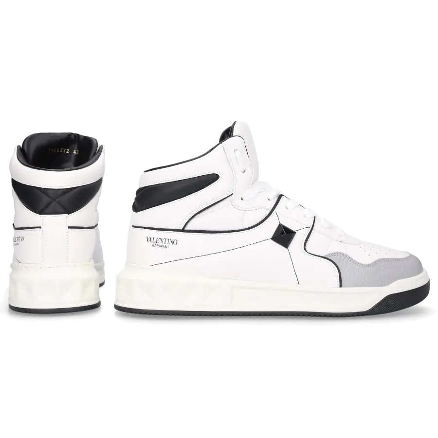 Valentino Garavani - Sneaker high ROMAN STUD Kalbsleder - weiß