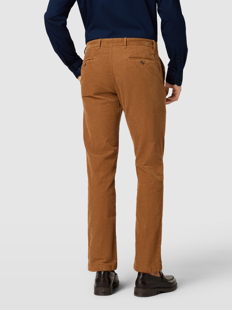 Cordhose mit Logo-Stitching Modell 'DENTON' in camel