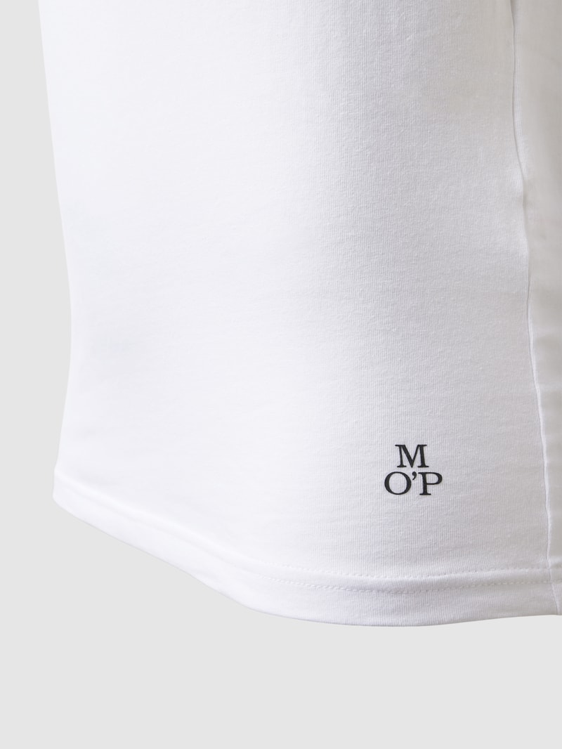 T-Shirt in unifarbenem Design im 3er-Pack in weiß