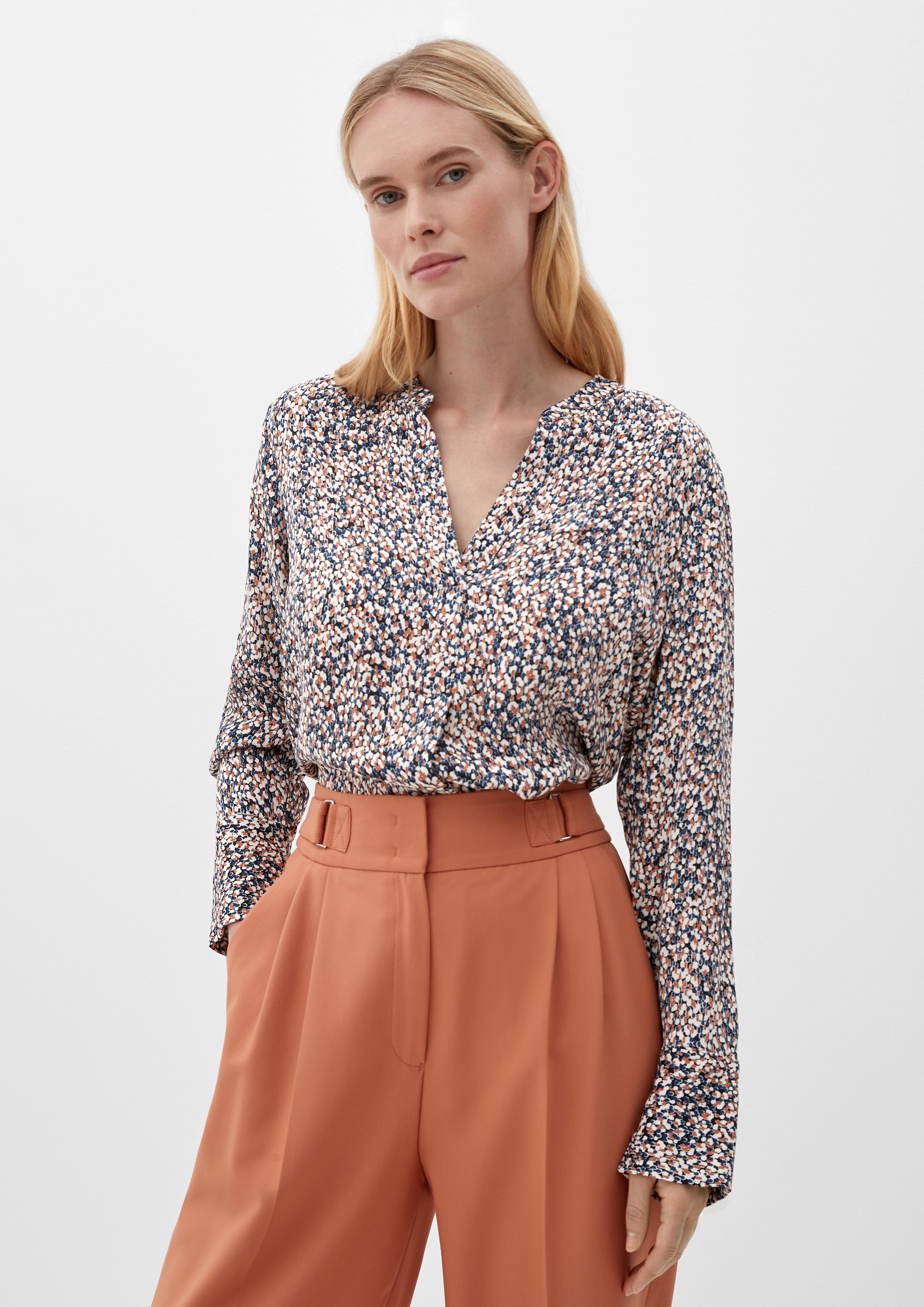 Viskosebluse mit Alloverprint  2123601-59A3