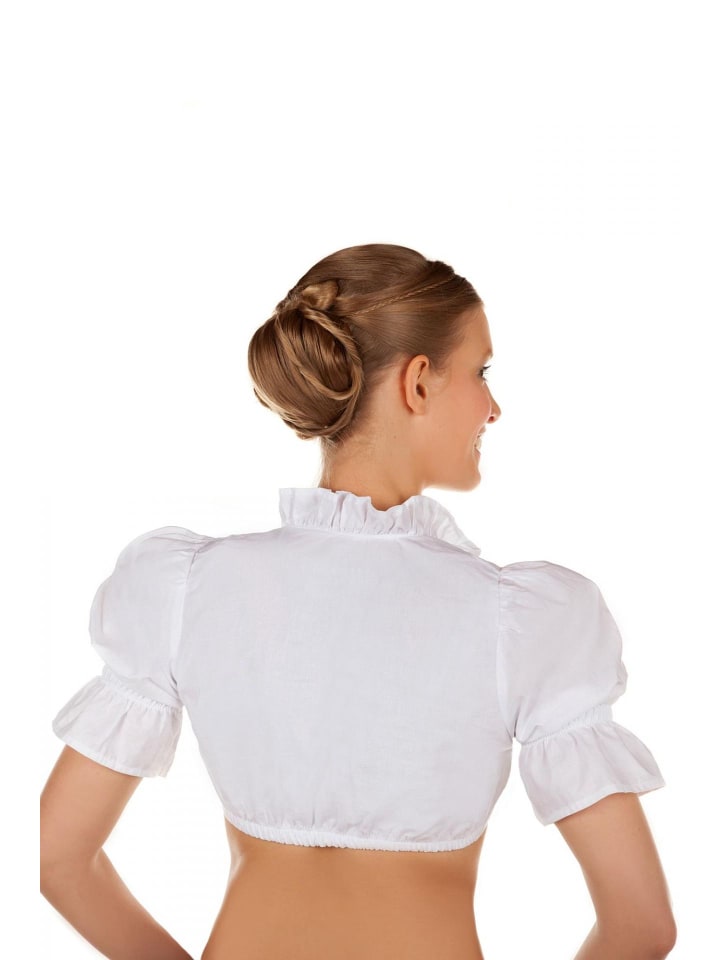 Edelnice Dirndlbluse in weiß günstig kaufen