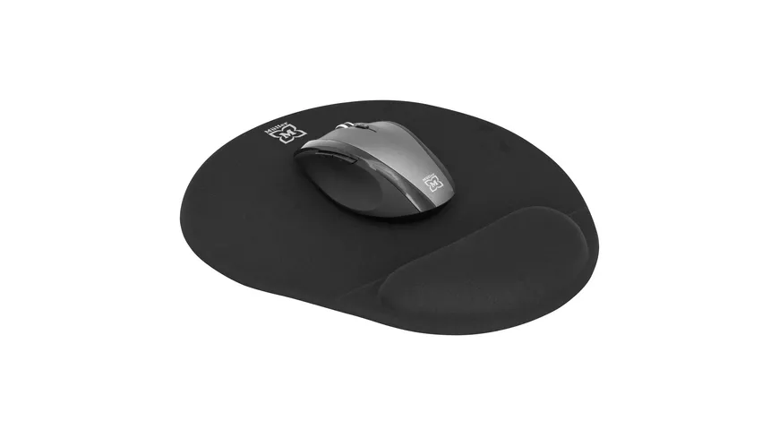 Müller Ergonomische Mausunterlage mit Handgelenkauflage, schwarz