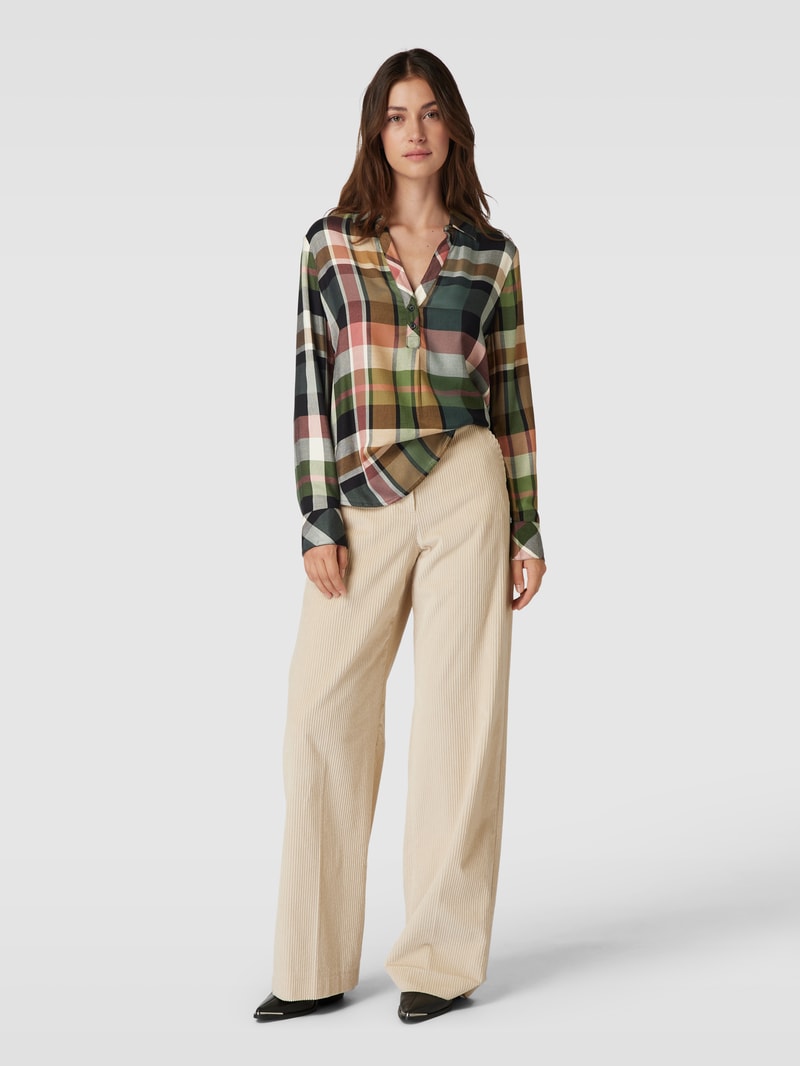 Bluse mit Gitterkaro in altrosa