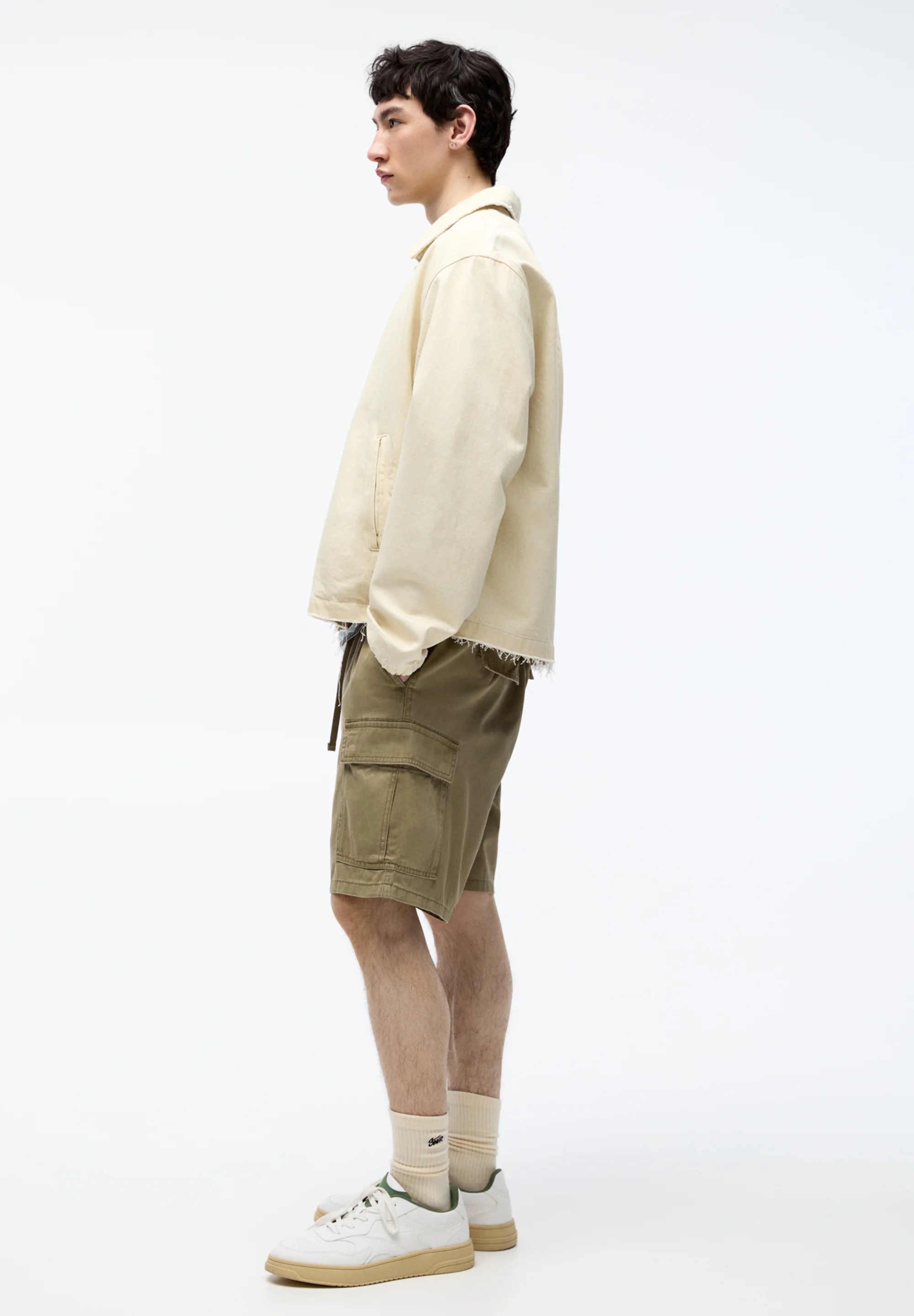 PULL&BEAR BERMUDA - Shorts vaqueros