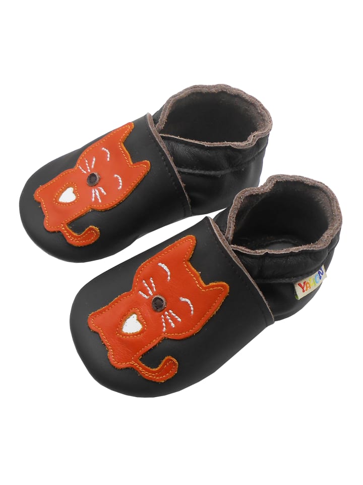 Yalion Leder-Krabbelschuhe 