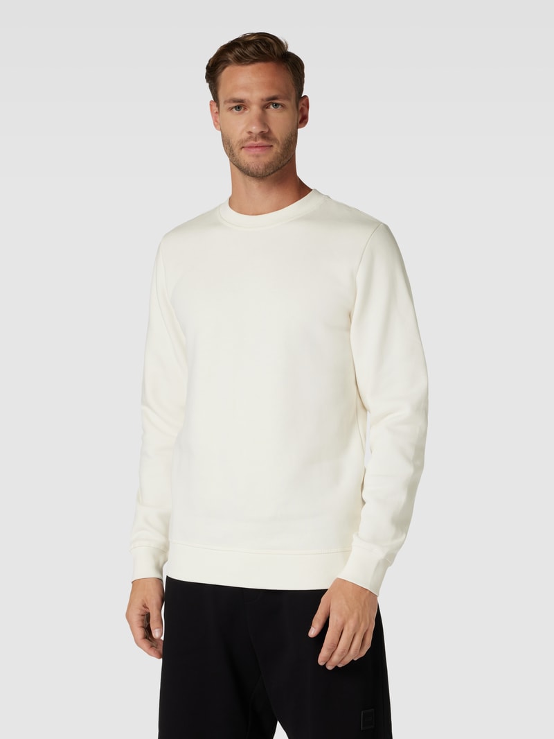 Sweatshirt mit Rundhalsausschnitt Modell 'TILO' in offwhite