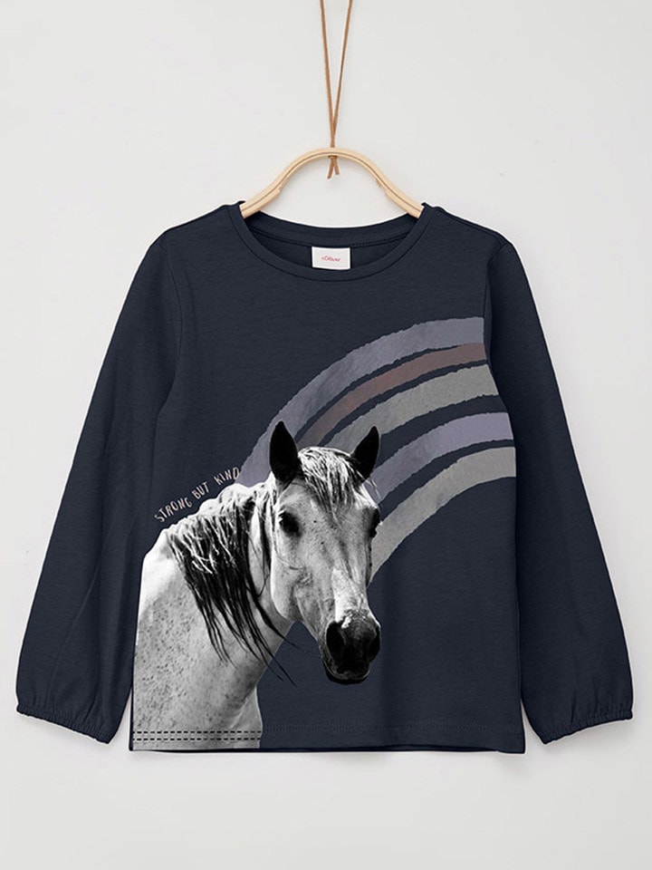 s.Oliver Longsleeve in Dunkelblau günstig kaufen