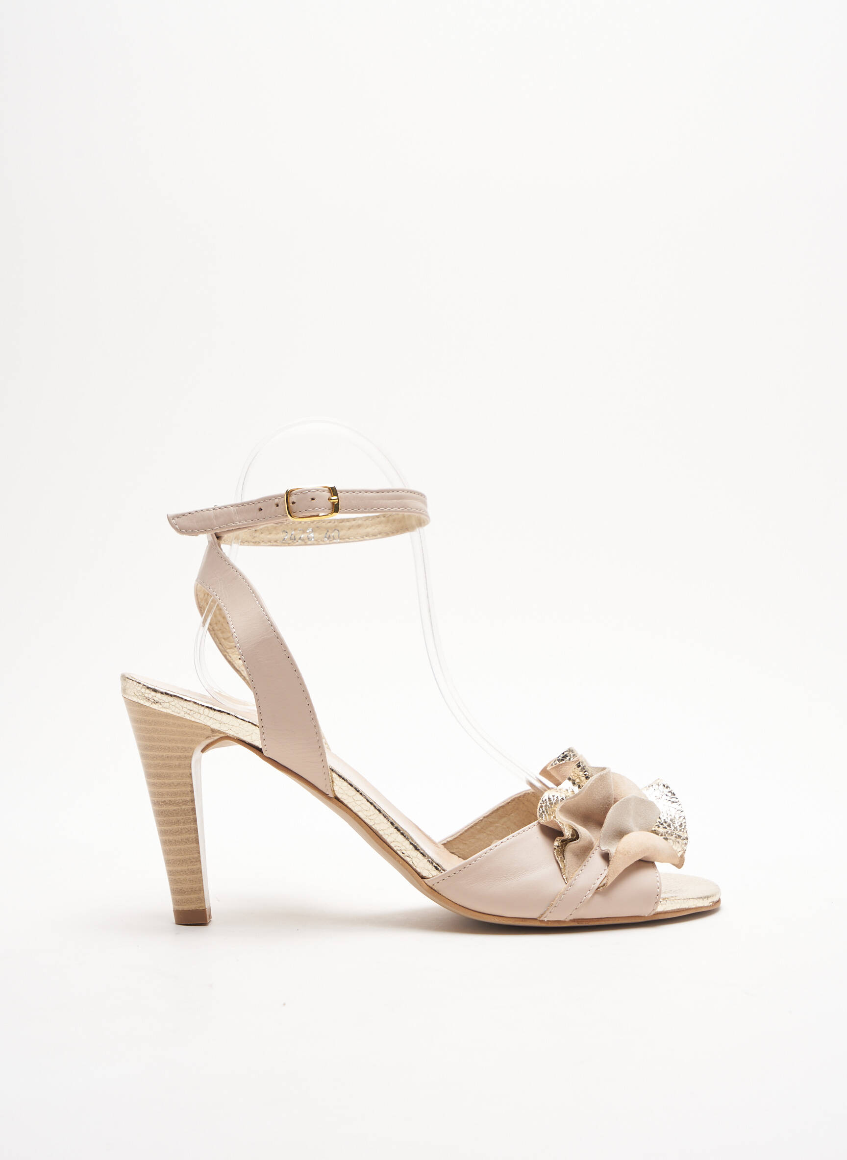Denouee Sandales Nu Pieds Femme couleur beige