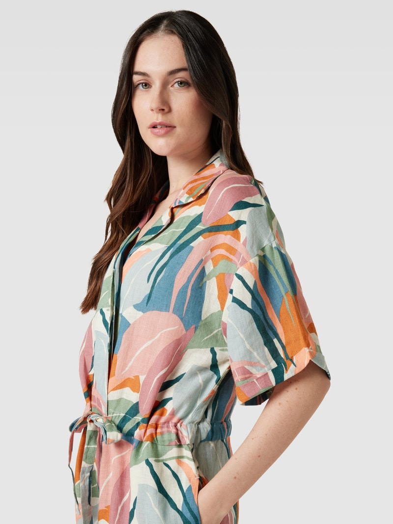 Playsuit aus Leinen mit Taillenband in schilf