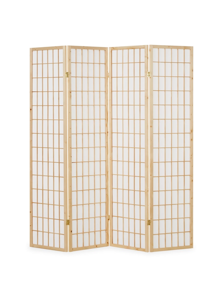 Homestyle4u 4-tlg. Paravent in Braun 176x175 günstig kaufen onesize