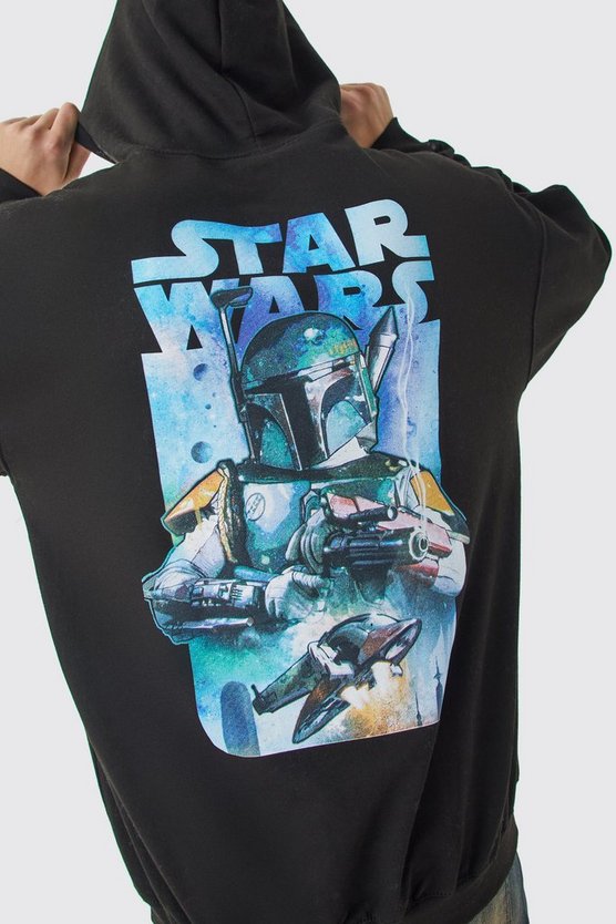 Oversize Hoodie mit lizenziertem Star Wars Boba Fett Print