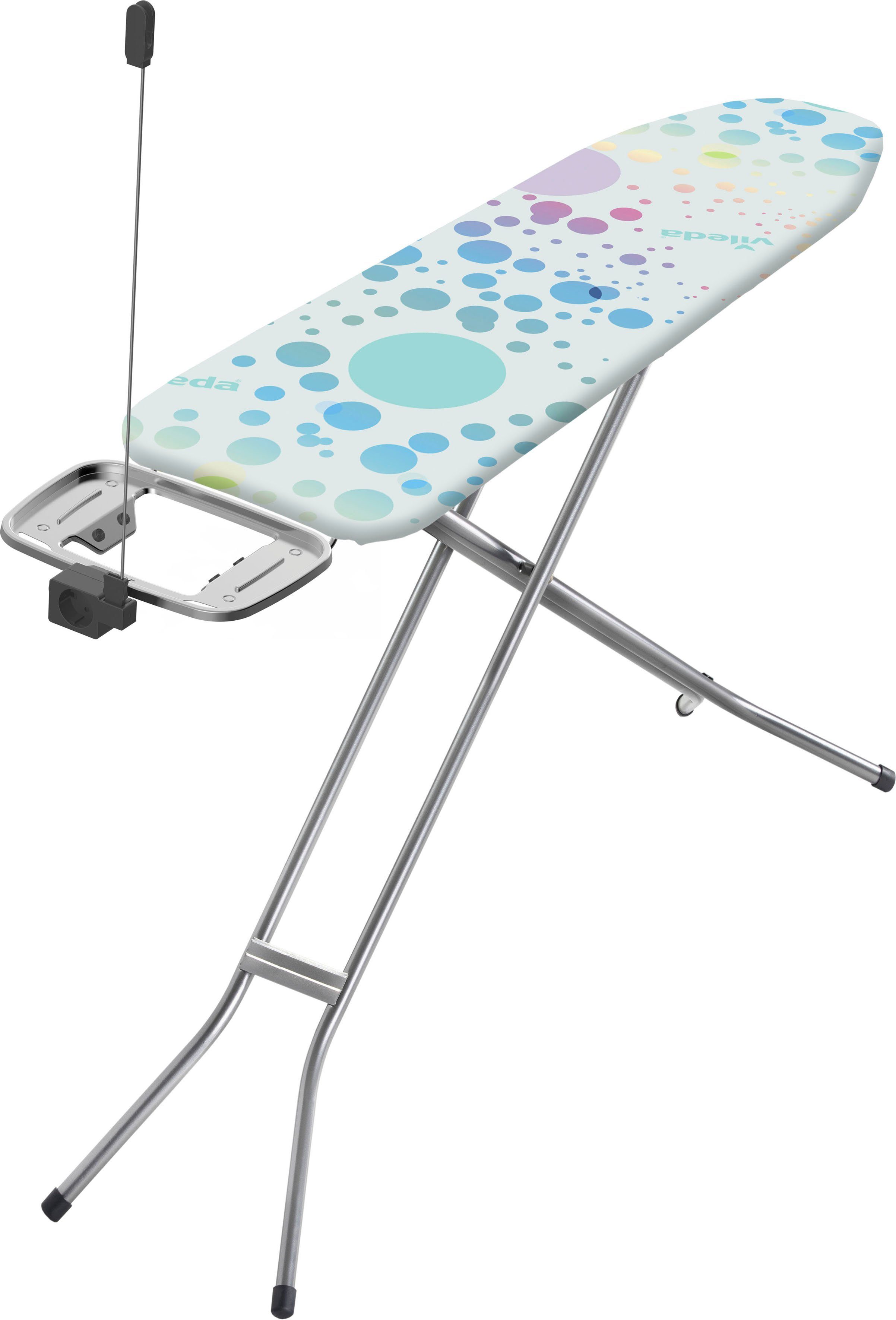 Vileda Bügelbrett NEO plus, Bügelfläche 34x114 cm, Höhenverstellbar auf bis zu 90 cm
