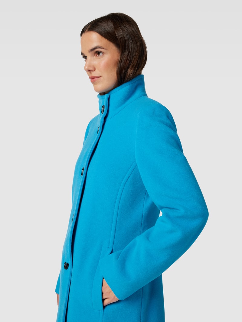 Jacke mit Stehkragen in aqua blau