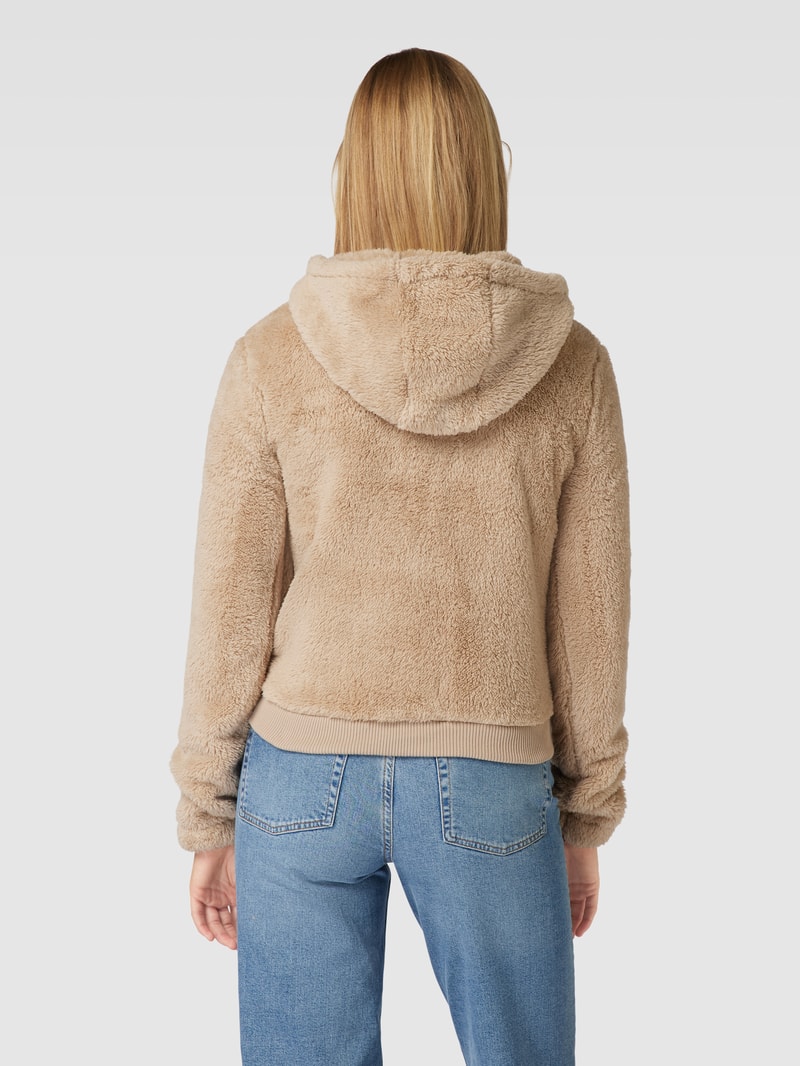 Sweatjacke aus Teddyfell in sand