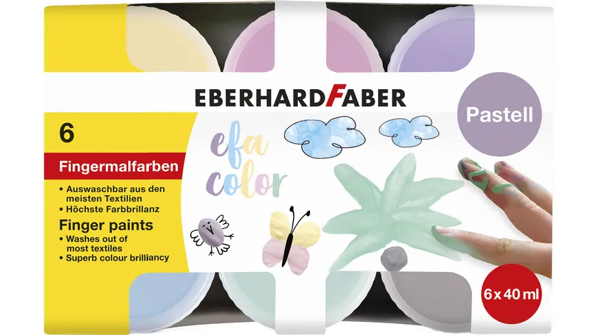 EBERHARD FABER Fingermalfarben 6 x 40ml  AK 240 ml